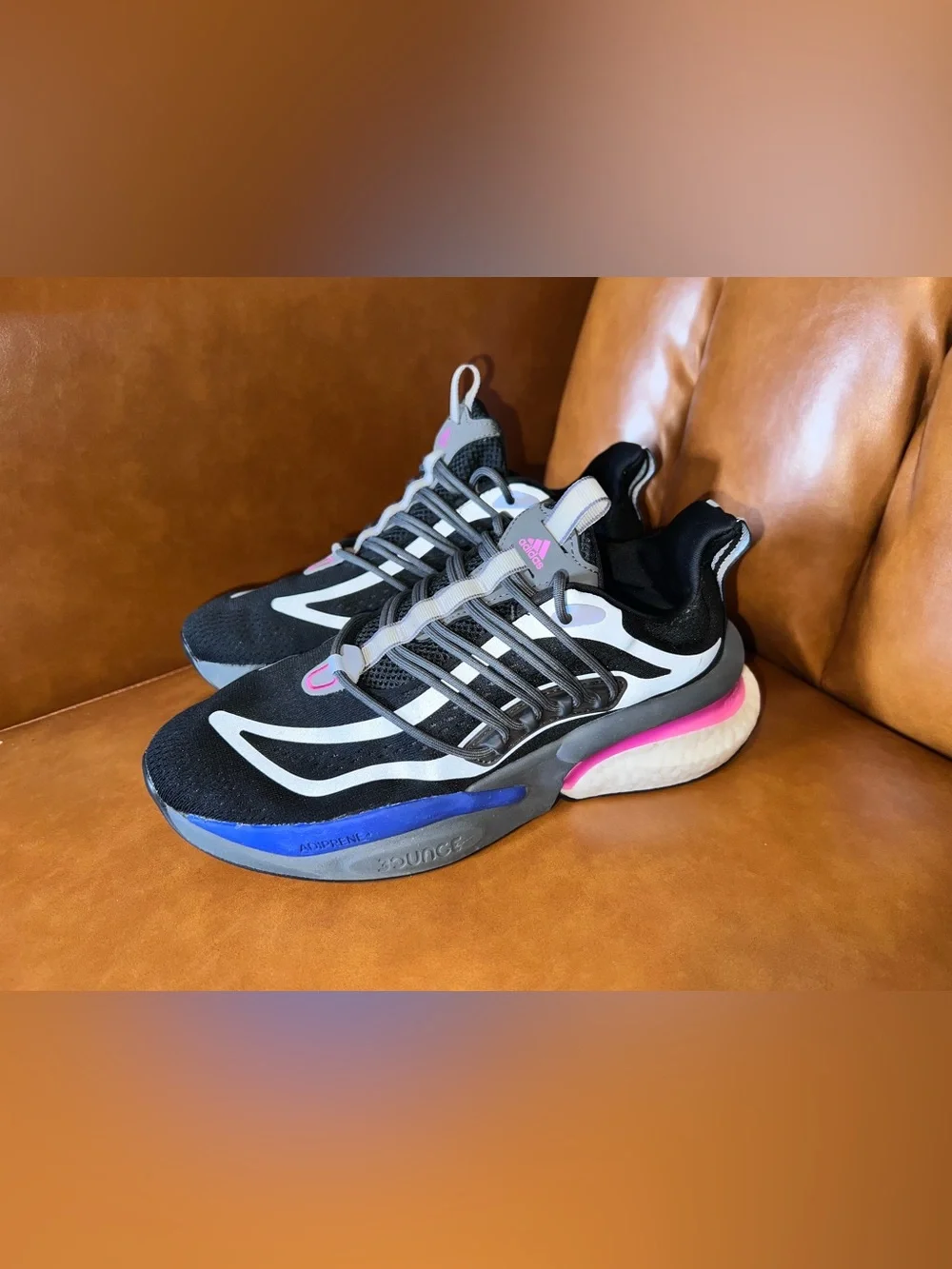 adidas AlphaBoost V1 'Black Blue Fuchsia' men’s size 8